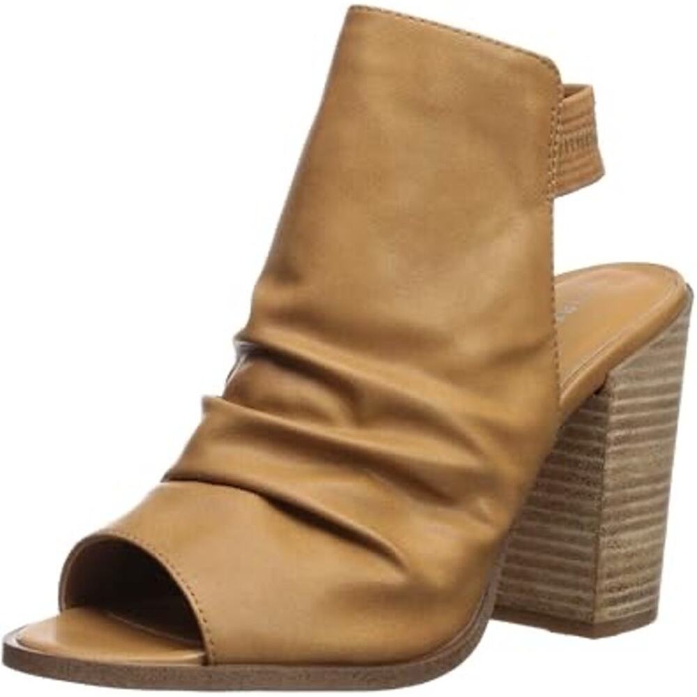 Report Suede Booties Black Open Toe Size 9 - image 1